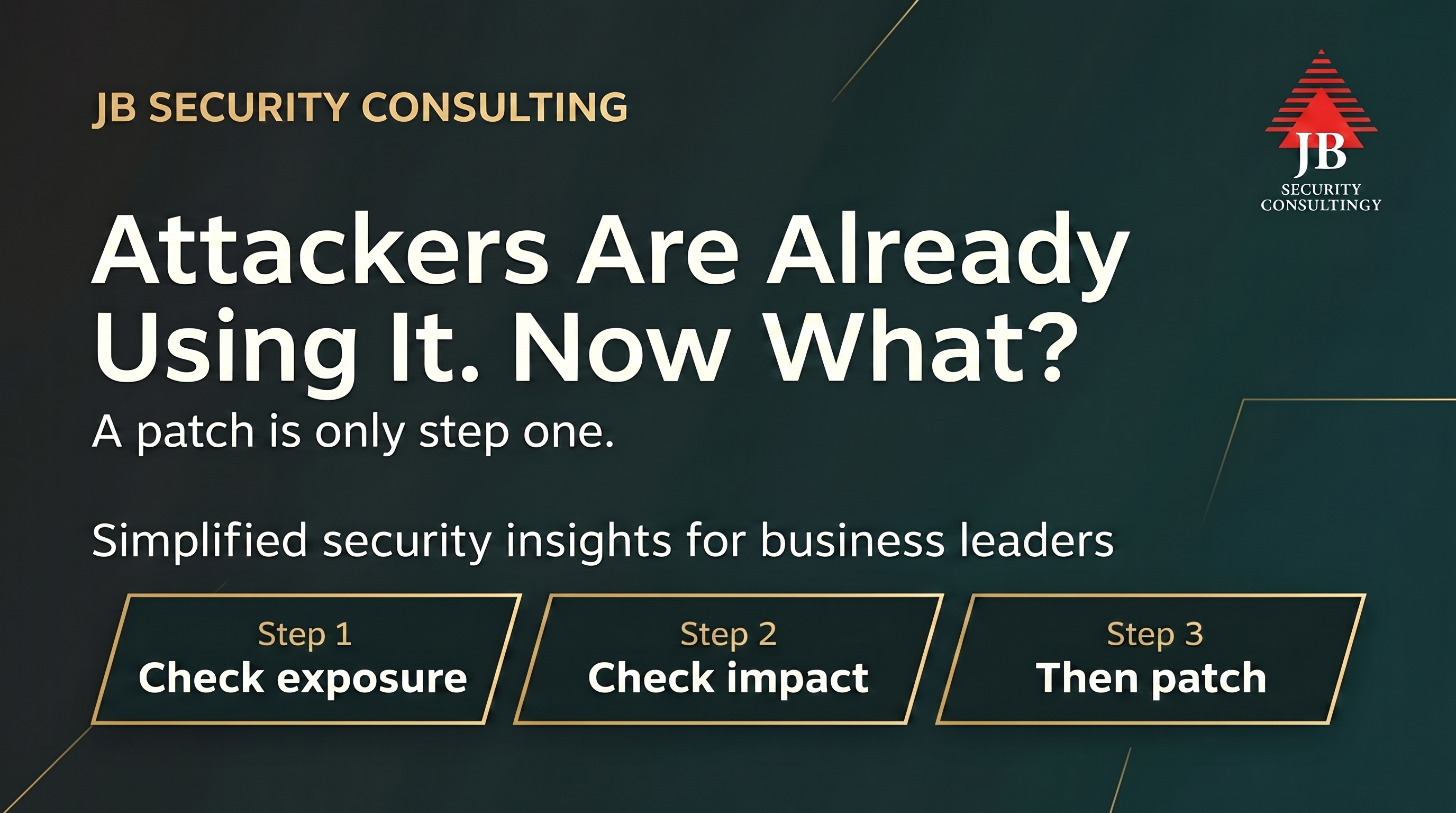 When a Vulnerability Becomes Actively Exploited, the Risk Conversation Changes